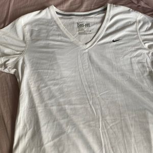 White Nike dry fit shirt
